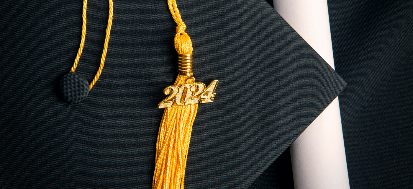 Graduation Cap for a 2024 graduate student.