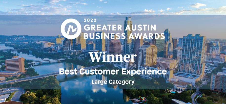 Greater Austin Business Awards Winner Best Customer Experience Large Category