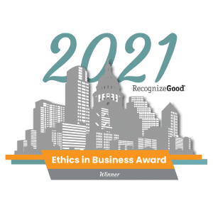 2021 RecognizeGood Ethics in Business Award