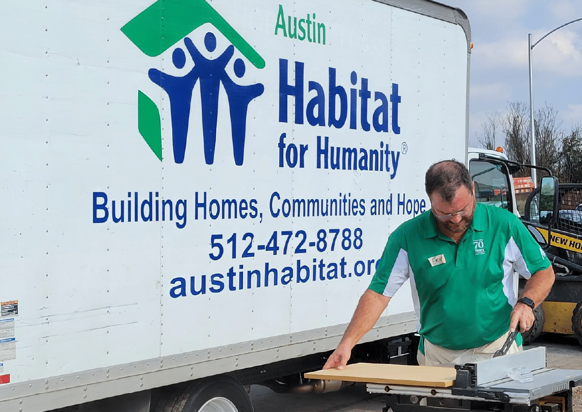 A+ Staff volunteering with Habitat for Humanity.