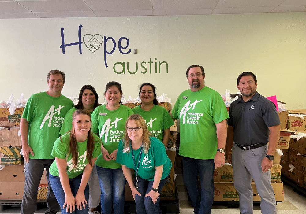 A+ volunteers at Hope Austin.